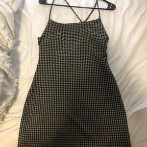 Checkered bodycon dress